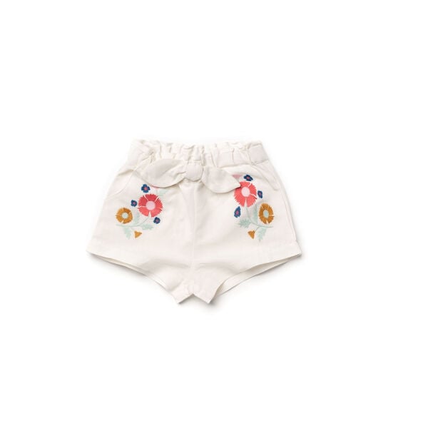 Embroidery Shorts, White