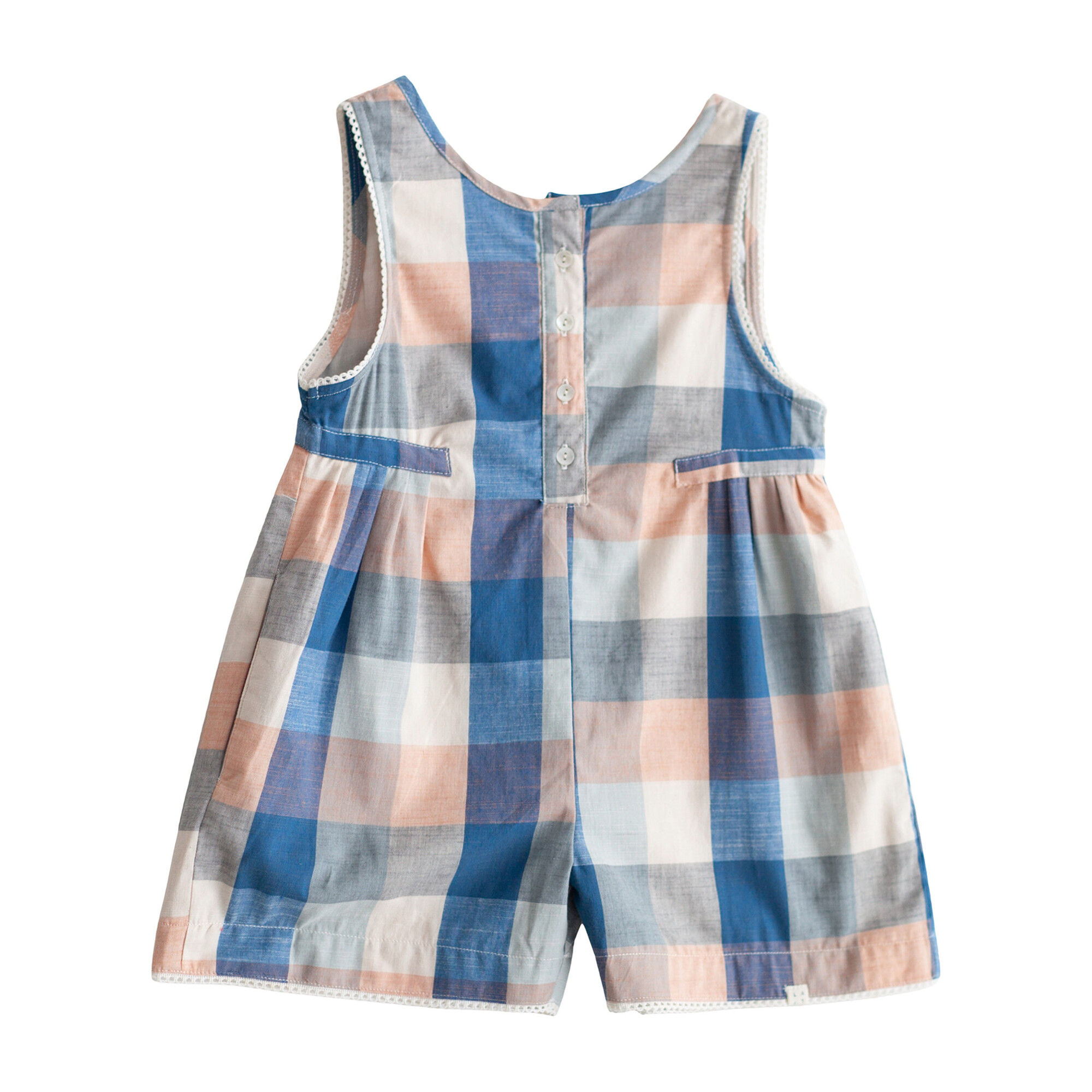 Blue Chex Hazel Romper