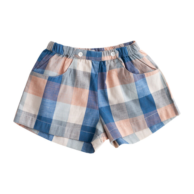Blue Chex Begonia Shorts