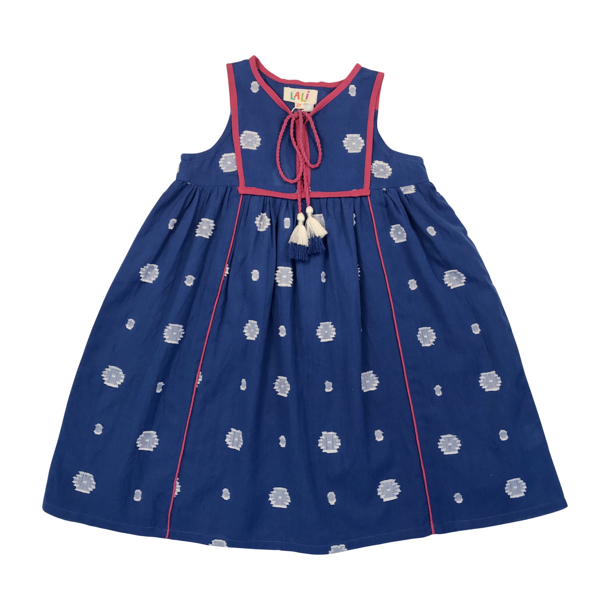 Midi Dress, Blue Jambdani