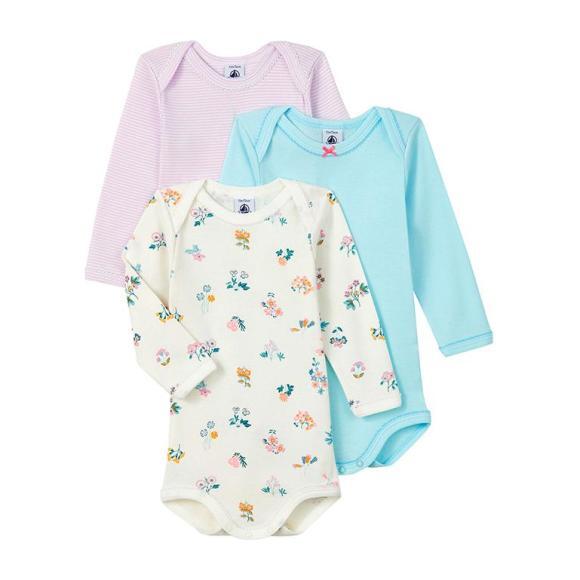 Set Of Three Bodysuits, Pastel - Rompers - 1