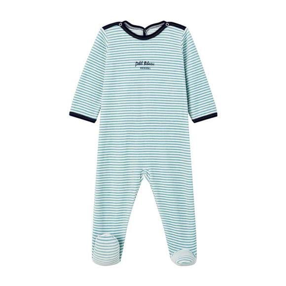 Lanice Pajamas With Feet Stripes, Blue
