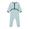 Lanice Pajamas With Feet Stripes, Blue - Pajamas - 2