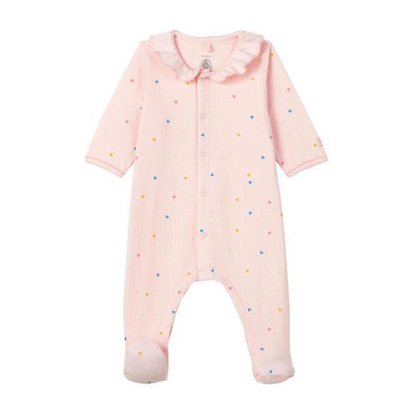 Label Pajamas With Feet, Pink - Pajamas - 1