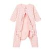 Lacoupe Pajamas With Feet, Pink Star Print - Pajamas - 2