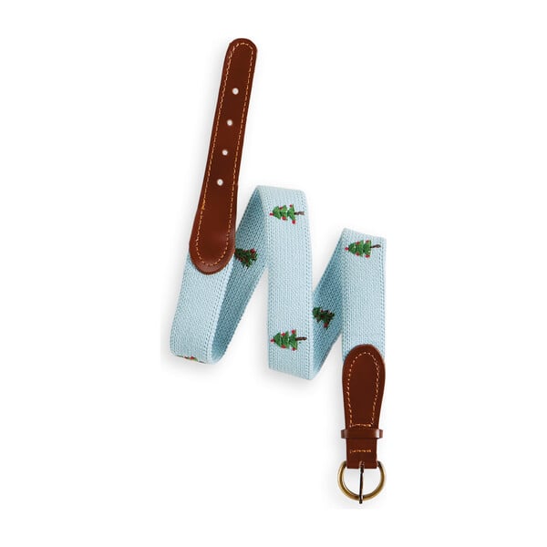 Holiday Embroidered Belt, Christmas Trees