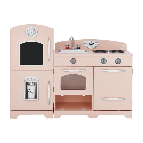 Little Chef Fairfield Retro Play Kitchen, Pink/White - Play Kids Play ...