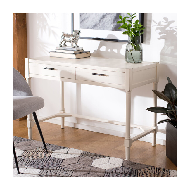Filbert Writing Desk, Distressed White