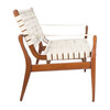 Dilan Leather Loveseat, White - Nursery Chairs - 3