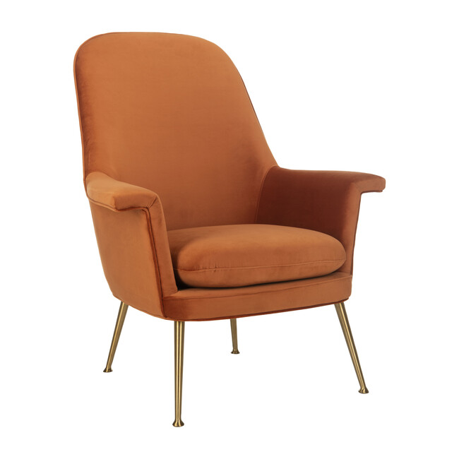 Aimee Velvet Armchair, Sienna