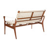 Dilan Leather Loveseat, White - Nursery Chairs - 5