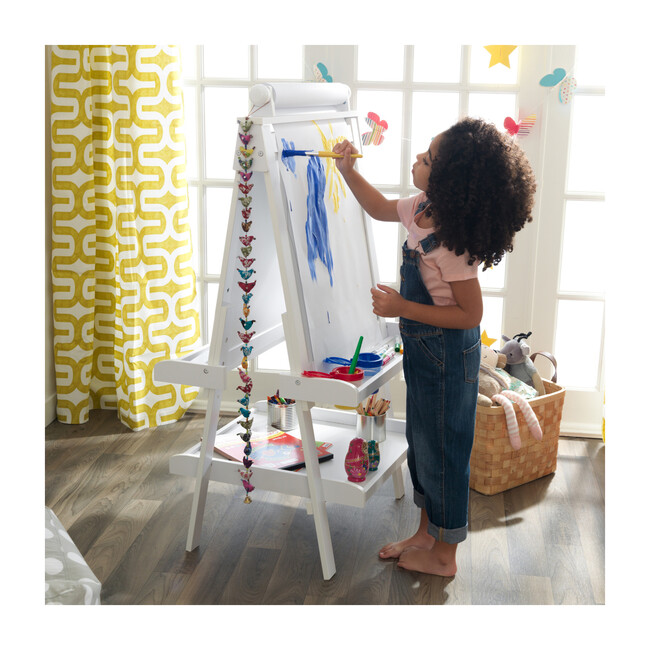 Deluxe Wooden Easel, White