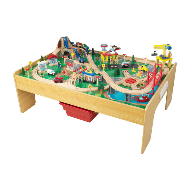 kidkraft adventure town railway train set