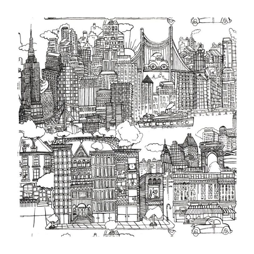 New York New York Wallpaper Black White Home Decor Mirrors Wall Decor Maisonette