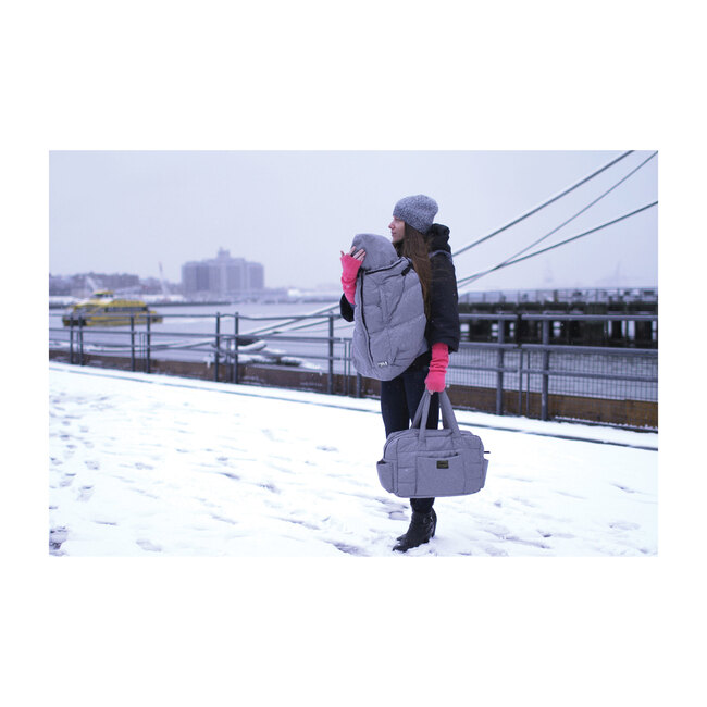 Soho Diaper Satchel, Heather Grey