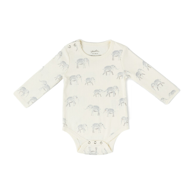 Follow Me Elephant One-Piece, Grey