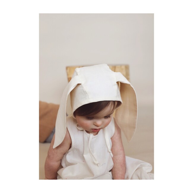 Ivory Bunny Bonnet