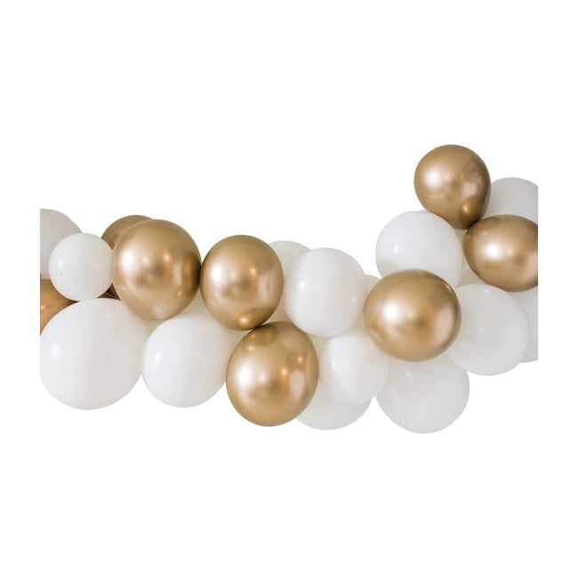 Balloon Garland Kit, Gold and White - Decorations - 1