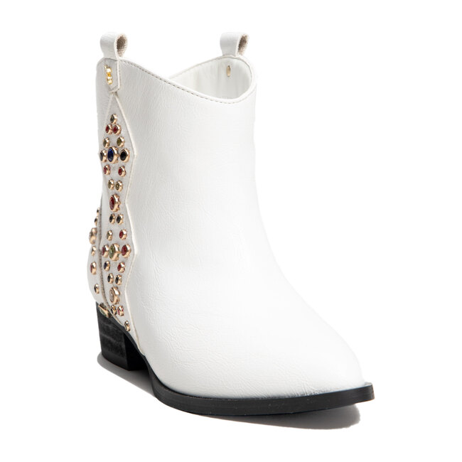 Miss Dallas Embellished Boot, White