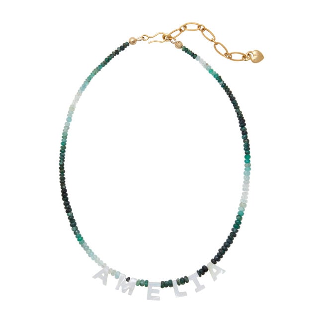 Say My Name Necklace, Emerald