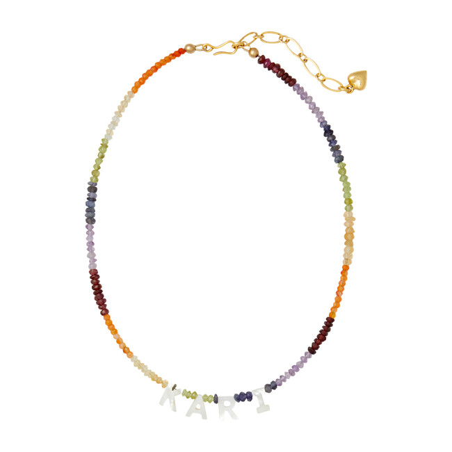 Say My Name Necklace, Rainbow Ombre - Necklaces - 1
