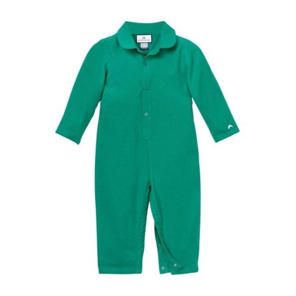 Forest Green Flannel Romper