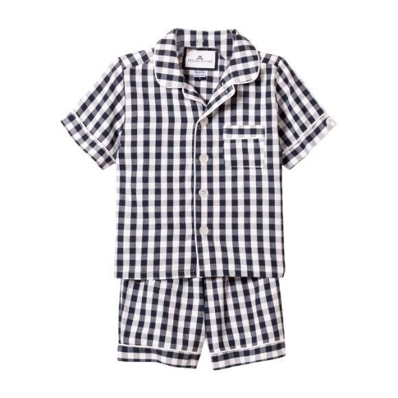 Navy Gingham Short Set