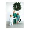Forest Green Flannel Pajamas with Double Piping - Pajamas - 2