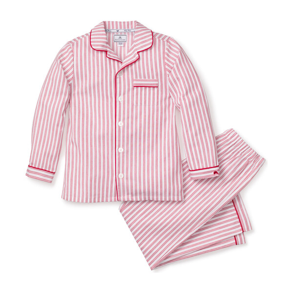 Pajama Set, Antique Red Ticking - Kids Boy Clothing Sleepwear - Maisonette
