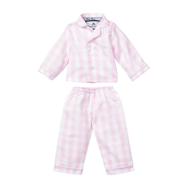 Pink Gingham Doll Pajamas
