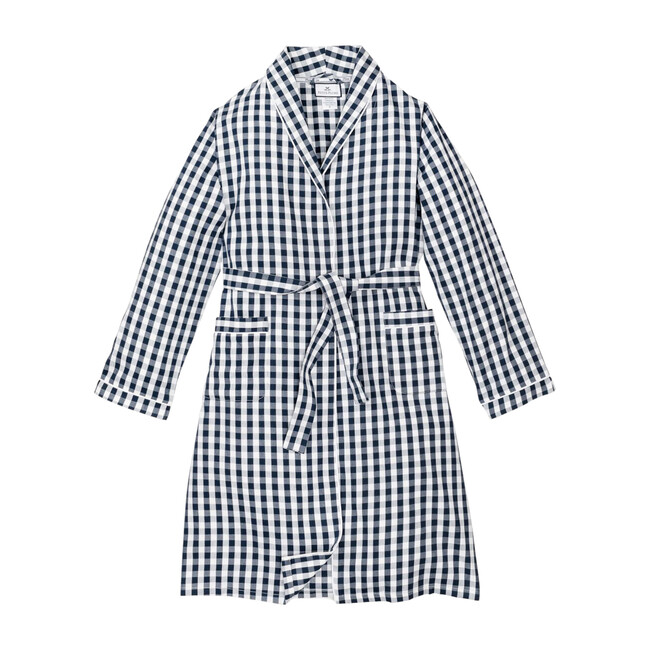 Navy Gingham Robe