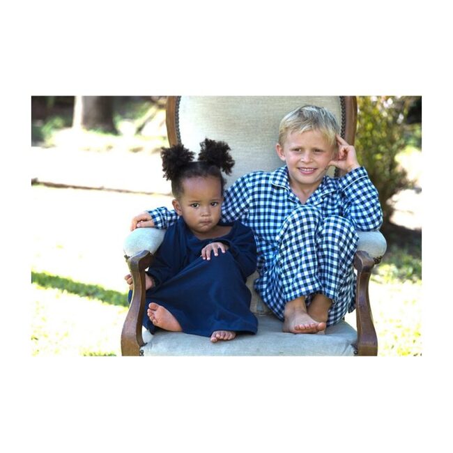 Navy Gingham Pajamas