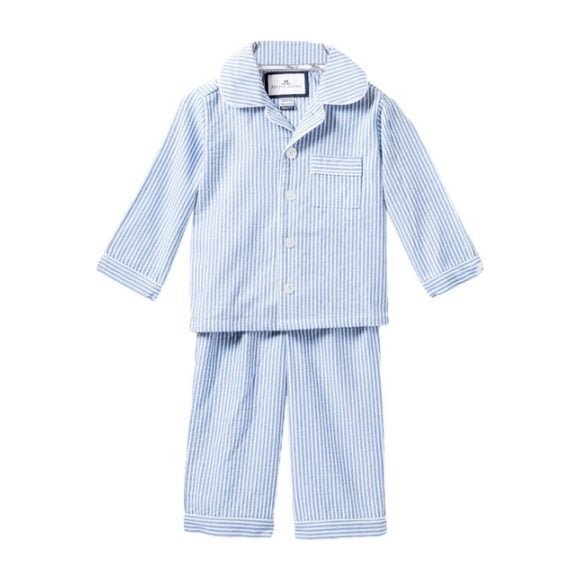 Blue Seersucker Pajamas