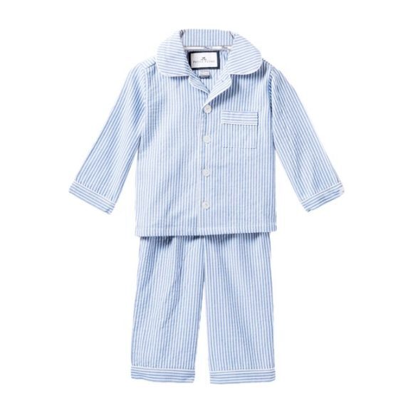 Blue Seersucker Pajamas