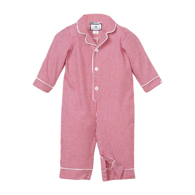 Red Mini Gingham Romper Baby Boy Clothing Sleepwear
