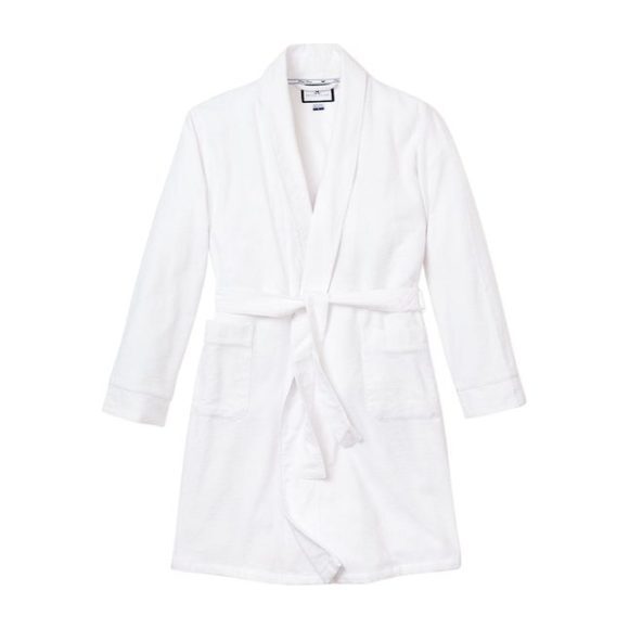Classic White Flannel Robe