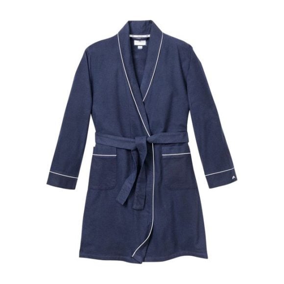 Classic Navy Flannel Robe