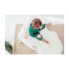 Forest Green Flannel Romper with White Piping