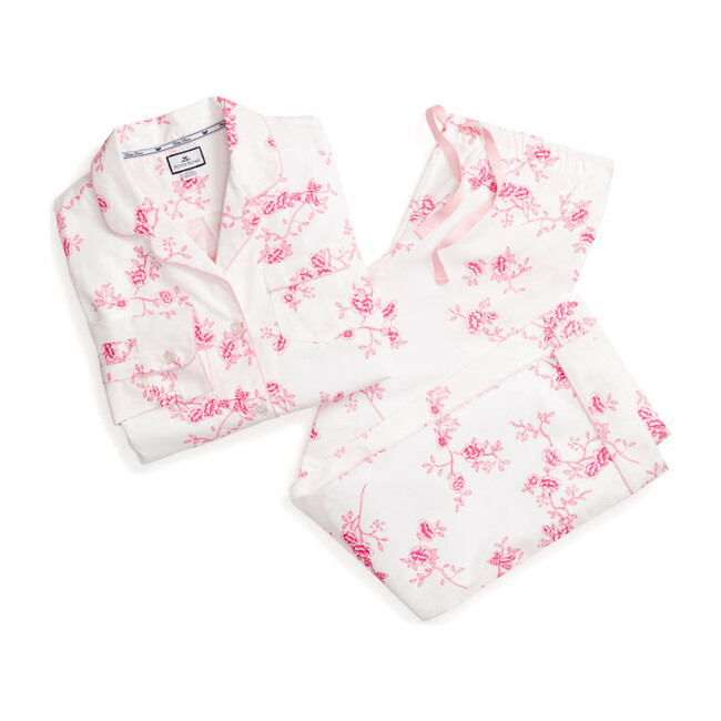 Women's Floral Pajama Set, English Rose