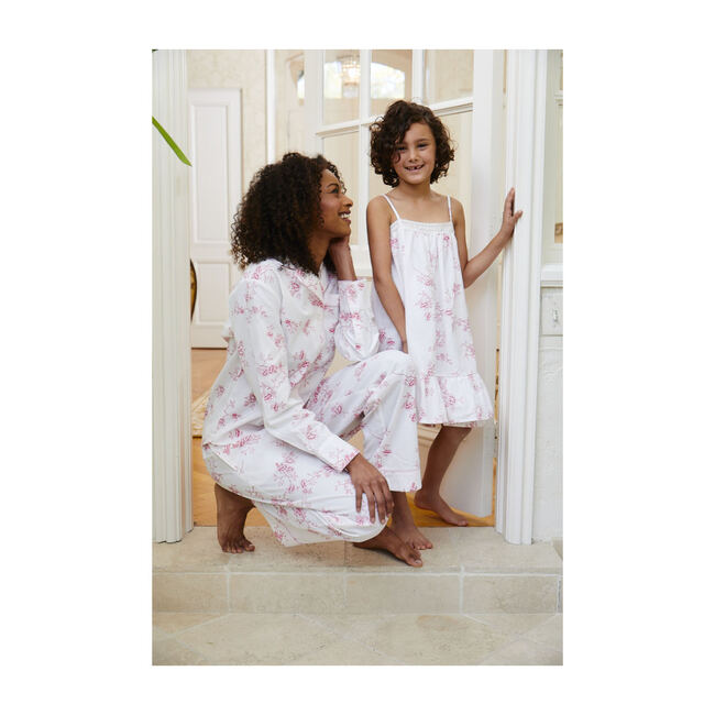 Women's Floral Pajama Set, English Rose