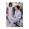Men's Twill Pajama Set, Navy French Ticking