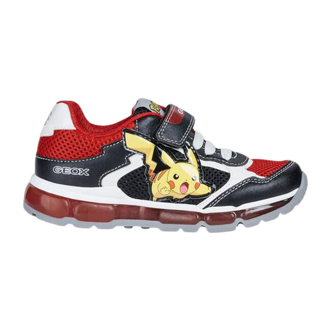 Junior Pokemon Shoes, Black/Red Geox Shoes | Maisonette