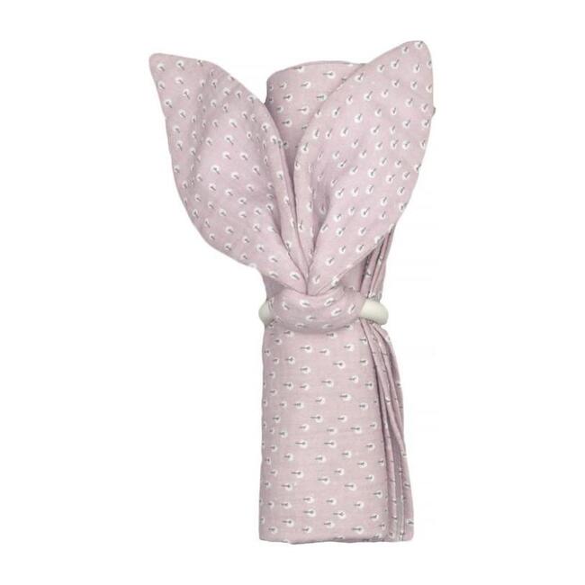 Teething Ring & Burping Cloth, Pink