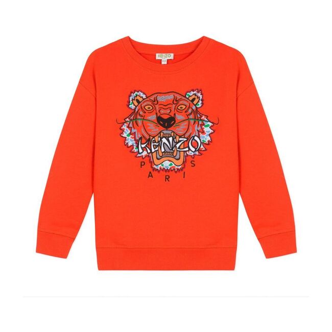 Tiger Sweatshirt, Dark Red - Sweatshirts - 1