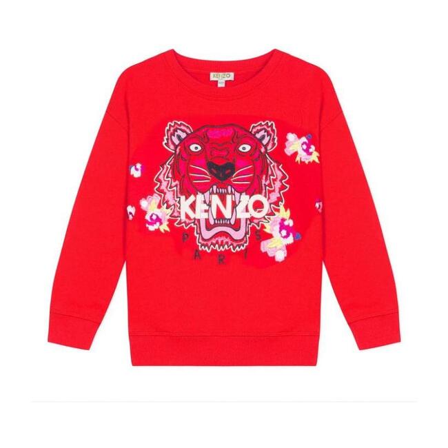 Tiger Sweatshirt, Brick Red - Sweatshirts - 1