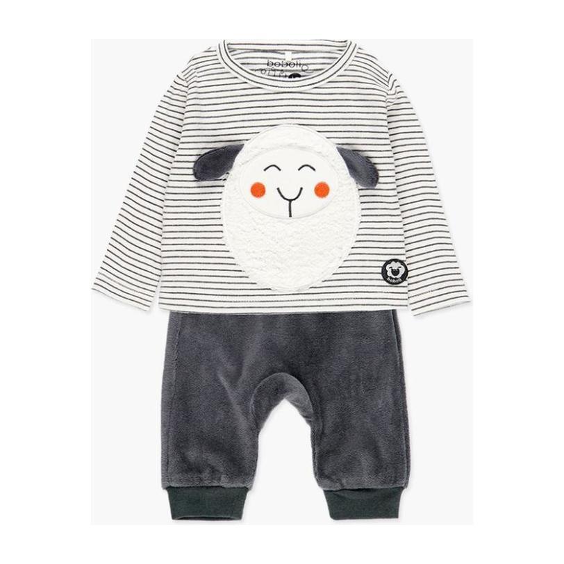 Knit T-Shirt & Trousers Set, White