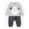 Knit T-Shirt & Trousers Set, White - Mixed Apparel Set - 1 - thumbnail