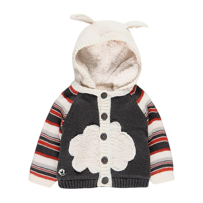Hooded Knit Jacket, Black