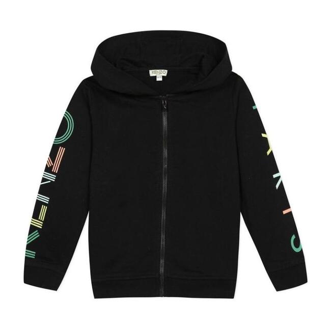 Zip Up Sweatshirt, Black - Sweatshirts - 1
