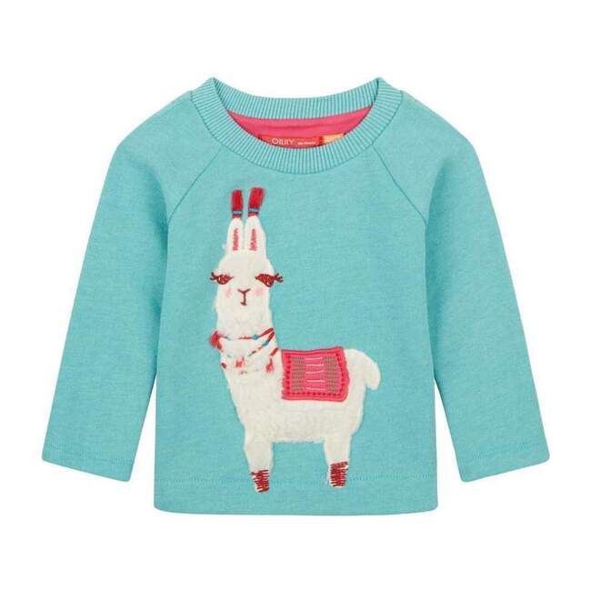 Hisabelle Melee With a Lama Sweater, Green - Sweaters - 1